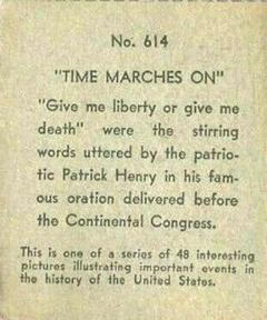 1930 Time Marches On (R150) #614 Patrick Henry Back