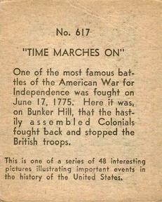 1930 Time Marches On (R150) #617 Battle of Bunker Hill Back