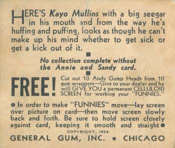 1934 General Gum Company Funnies (R56) #NNO Here’s Kayo Mullins Back