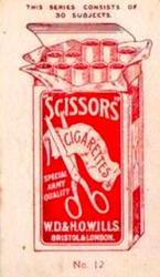 1916 Scissors Actresses (Orange Surround) #12 Miss Le Gros Back