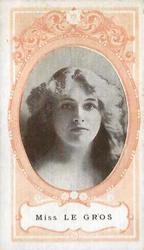 1916 Scissors Actresses (Orange Surround) #12 Miss Le Gros Front