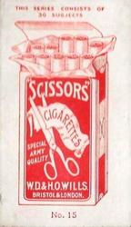 1916 Scissors Actresses (Orange Surround) #15 Madge Saunders Back