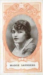 1916 Scissors Actresses (Orange Surround) #15 Madge Saunders Front