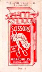 1916 Scissors Actresses (Orange Surround) #16 Gladys Mason Back