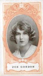 1916 Scissors Actresses (Orange Surround) #17 Zoe Gordon Front