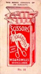 1916 Scissors Actresses (Orange Surround) #18 Peggy Kurton Back