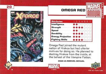 2020-21 Upper Deck Marvel Annual - Base Variant Cover Set #20 Omega Red Back
