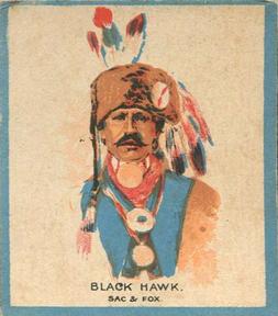 1950 Teepee Gum Indians #1 Black Hawk Front