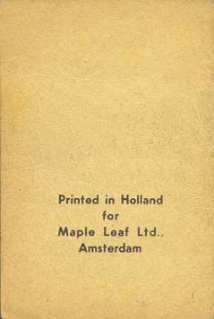 1950-60 Maple Leaf Gum Film Stars Amsterdam #9 Doris Day Back
