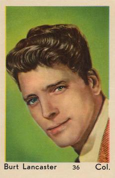1950-60 Maple Leaf Gum Film Stars Amsterdam #36 Burt Lancaster Front