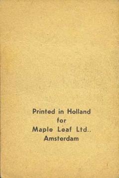 1950-60 Maple Leaf Gum Film Stars Amsterdam #37 Yves Montand Back