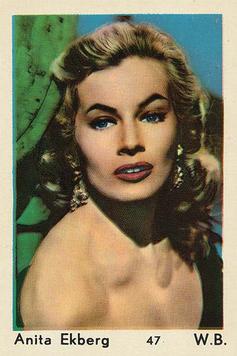 1950-60 Maple Leaf Gum Film Stars Amsterdam #47 Anita Ekberg Front