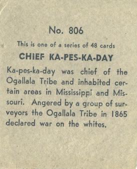 1930 Western Series (R131) #806 Ogallala Tribe Back