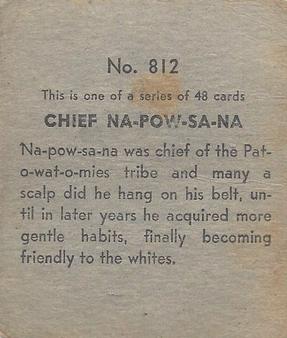 1930 Western Series (R131) #812 Pot-O-Wat-Omies Tribe Back