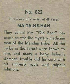 1930 Western Series (R131) #822 Old Bear Back