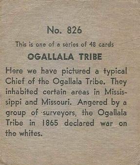 1930 Western Series (R131) #826 Ogalalla Back