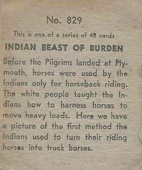 1930 Western Series (R131) #829 Indian Beast of Burden Back