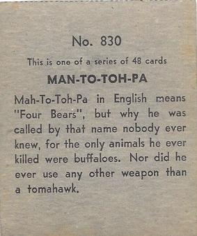 1930 Western Series (R131) #830 Four Bears Back
