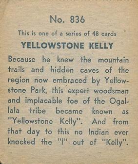 1930 Western Series (R131) #836 Yellowstone Kelly Back
