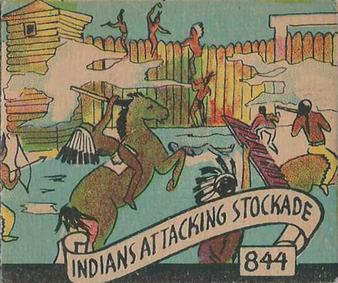 1930 Western Series (R131) #844 Indians Attack Stockade Front