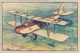 1930 William Paterson Aviation Series (V88) #1 D.H. Moth Front