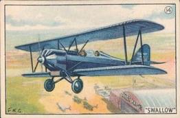 1930 William Paterson Aviation Series (V88) #14 Swallow Biplane Front