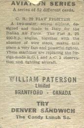 1930 William Paterson Aviation Series (V88) #40 C.R.20 Fiat Fighter Back