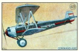 1930 William Paterson Aviation Series (V88) #49 Command-Aire Front