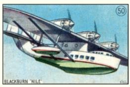 1930 William Paterson Aviation Series (V88) #50 Blackburn Nile Front