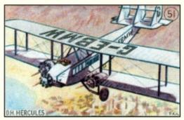 1930 William Paterson Aviation Series (V88) #51 De Haviland “Hercules” Front
