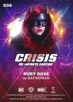 2022 Cryptozoic CZX Crisis on Infinite Earths - CZX STR PWR #S06 Ruby Rose as Batwoman Back
