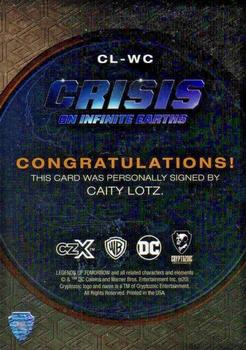 2022 Cryptozoic CZX Crisis on Infinite Earths - Autographs #CL-WC Caity Lotz Back