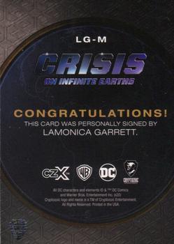 2022 Cryptozoic CZX Crisis on Infinite Earths - Autographs #LG-M Lamonica Garrett Back