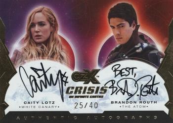 2022 Cryptozoic CZX Crisis on Infinite Earths - Dual Autographs #BRCL Brandon Routh / Caity Lotz Front