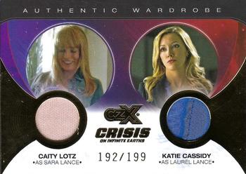 2022 Cryptozoic CZX Crisis on Infinite Earths - Dual Wardrobe #DM11 Caity Lotz / Katie Cassidy Front