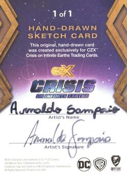 2022 Cryptozoic CZX Crisis on Infinite Earths - Sketch Cards #NNO Arnaldo Sampaio Back