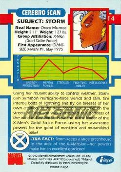 1992 Impel The Uncanny X-Men - Nelsonic #14 Storm Back