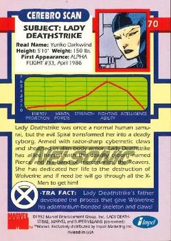 1992 Impel The Uncanny X-Men - Nelsonic #70 Lady Deathstrike Back
