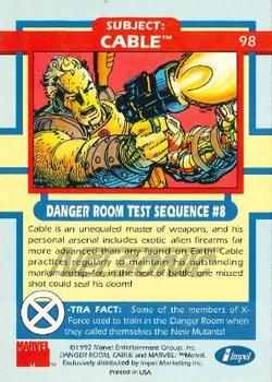 1992 Impel The Uncanny X-Men - Nelsonic #98 Cable Back