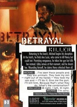 2006 Inkworks Lost Season 2 - Betrayal Foil #B-3 Killer Back