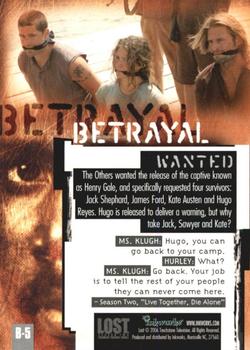 2006 Inkworks Lost Season 2 - Betrayal Foil #B-5 Wanted Back