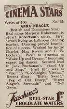 1936 Facchino's Cinema Stars #65 Anna Neagle Back