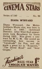 1936 Facchino's Cinema Stars #88 Diana Wynyard Back