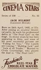 1936 Facchino's Cinema Stars #93 Jack Hulbert Back