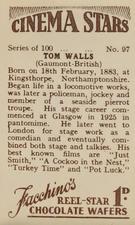 1936 Facchino's Cinema Stars #97 Tom Walls Back