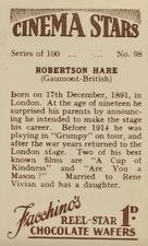 1936 Facchino's Cinema Stars #98 Robertson Hare Back