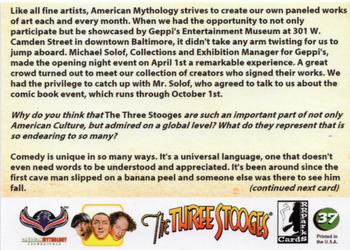 2018-19 RRParks Three Stooges Comic Book Series #37 Am. Myth. Var. cover The Three Stooges: Curse of FrankenStooge #1 (Oct 2016) Back