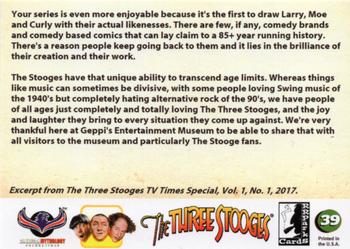 2018-19 RRParks Three Stooges Comic Book Series #39 Am. Myth. Var. cover The Three Stooges: Stooge-A-Palooza #1 (Jun 2016) Back