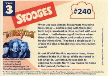 2018-19 RRParks Three Stooges Comic Book Series - 1959 Retro-Stalgic #240 Clamps! Needle an' Thread! Back