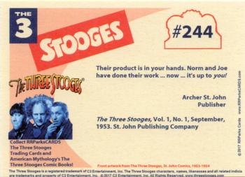 2018-19 RRParks Three Stooges Comic Book Series - 1959 Retro-Stalgic #244 Atom Bomb Missing F.B.I. Baffled Back